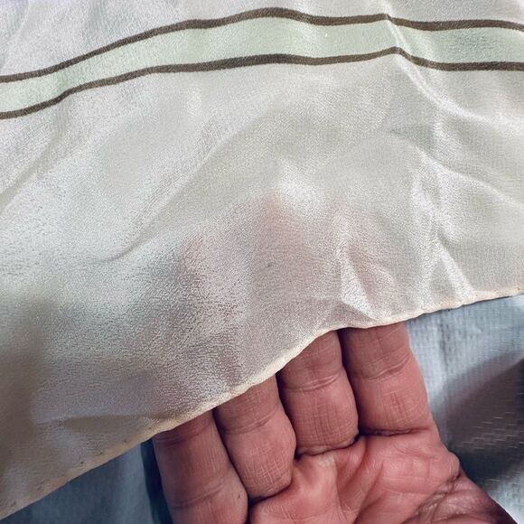 Vintage Art Nouveau Georges De Feure MMA Silk Scarf with Orange and tan Hues - Picture 6 of 8